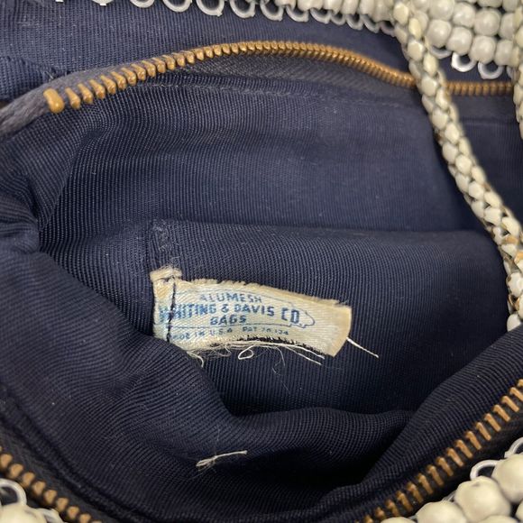 Whiting & Davis‎ Alumesh Double Handle Bag Purse Handbag Evening - Picture 7 of 8